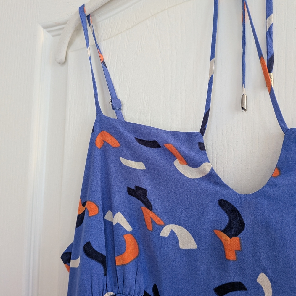 Blue Abstract Pattern Maxi Dress - Picture 6 of 12